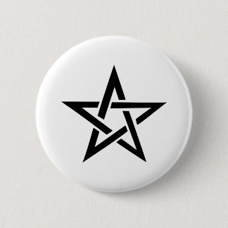 Macaron Rond 5 Cm pentagramme noir diable 666