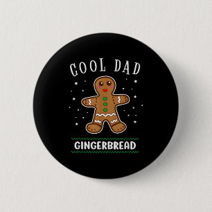 Macaron Rond 5 Cm Père Cool Homme en Pain d'Épice de Noël Famille