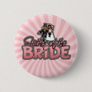 Macaron Rond 5 Cm père du bouton de jeune mariée