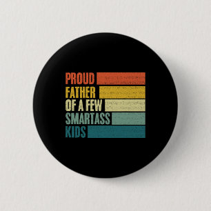 Macaron Rond 5 Cm Père fier de quelques enfants intelligents Fête de