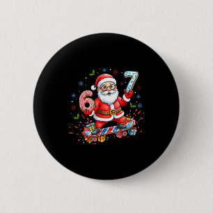 Macaron Rond 5 Cm Père Noël 67 Mème Donut Skateboard Joyeux Noël Gar