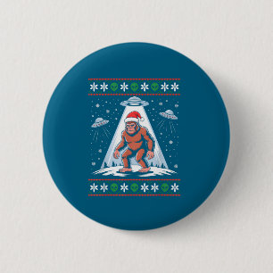Macaron Rond 5 Cm Père Noël Bigfoot Ufo Alien Drôle Noël Sale Sweat