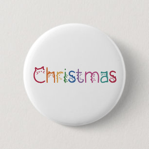 Macaron Rond 5 Cm Père Noël Chat n° 3