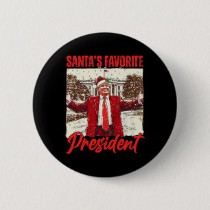 Macaron Rond 5 Cm Père Noël Favorite Président Trump 2024 Fu Noël