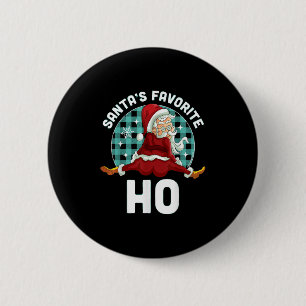 Macaron Rond 5 Cm Père Noël Ho favori - Noël Naughty Père Noël Noël