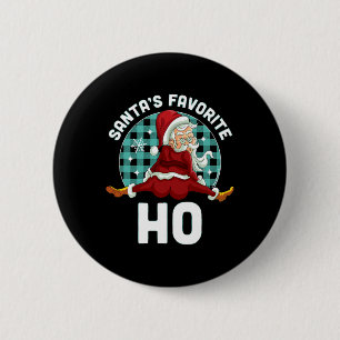 Macaron Rond 5 Cm Père Noël Ho favori - Noël Naughty Père Noël Noël