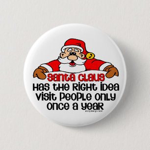 Macaron Rond 5 Cm Père Noël Humour