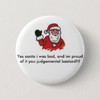 Macaron Rond 5 Cm père Noël, oui père Noël j'avais mauvais, et im