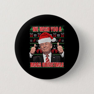 Macaron Rond 5 Cm Père Noël Trump Noël Humour Funny Trump Noël 2