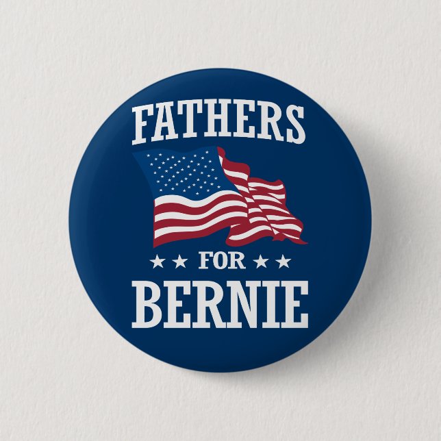 MACARON ROND 5 CM PÈRES POUR BERNIE SANDERS (Devant)