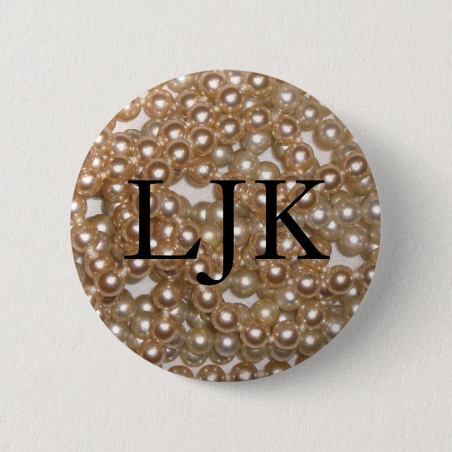 Macaron Rond 5 Cm Perles (Devant)