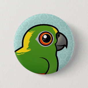 Macaron Rond 5 Cm Perroquet Jaune-naped de Birdorable