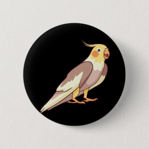 Macaron Rond 5 Cm Perruche oiseau cockatiel