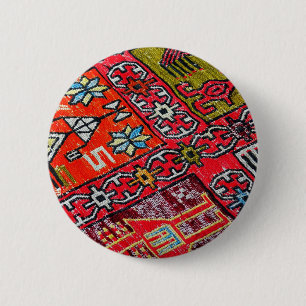 Macaron Rond 5 Cm Perse orientale, Motif turc, Moquette