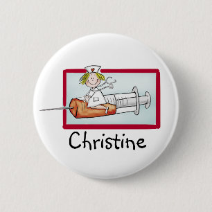 Macaron Rond 5 Cm Personlaize avec le nom - bouton pour Supernurse