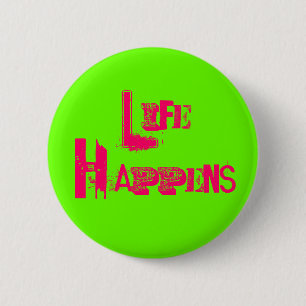 Macaron Rond 5 Cm Personnalisable "La vie arrive"