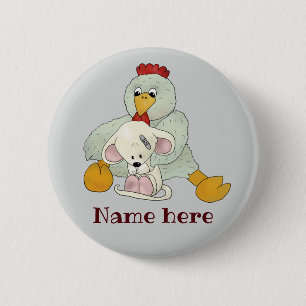 Macaron Rond 5 Cm Personnalisation de la poule et de la souris