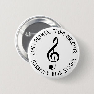 Macaron Rond 5 Cm Personnalisation du réalisateur de chorale Treble