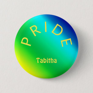 Macaron Rond 5 Cm Personnalisé PRIDE Rainbow Multicolore