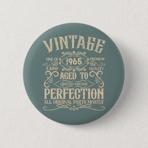 Macaron Rond 5 Cm Personnalisé vintage 60e anniversaire whiskey thèm