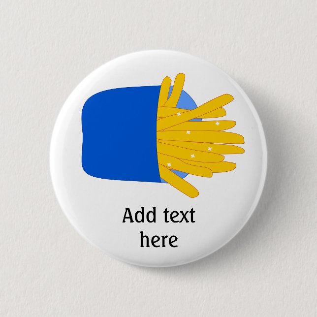 Macaron Rond 5 Cm Personnaliser de ce graphique French Fries (Devant)
