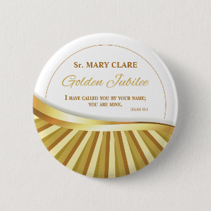Macaron Rond 5 Cm Personnaliser, Jubilé d'or de la vie religieuse,
