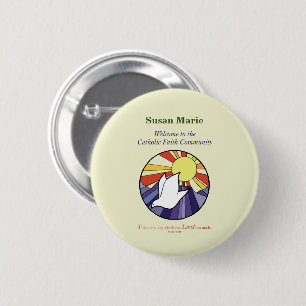 Macaron Rond 5 Cm Personnaliser Nom, Cercle de la colombe RCIA sur f