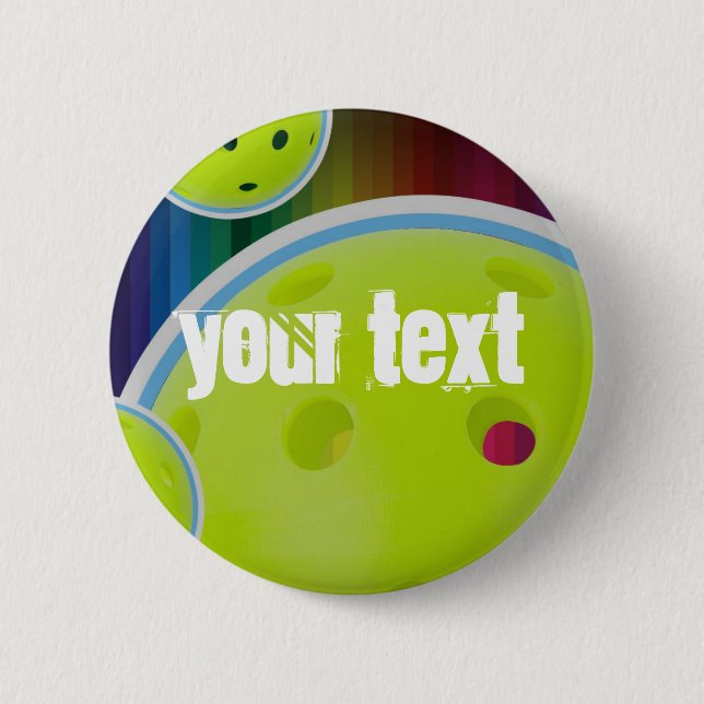 Macaron Rond 5 Cm Personnaliser Pickleball Personnaliser Pickle Ball (Devant)