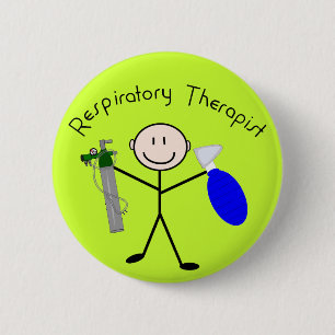 Macaron Rond 5 Cm Personne de bâton de thérapeute respiratoire
