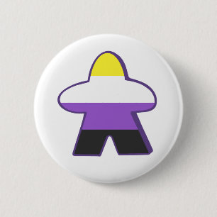 Macaron Rond 5 Cm Personne de joueur non-binaire