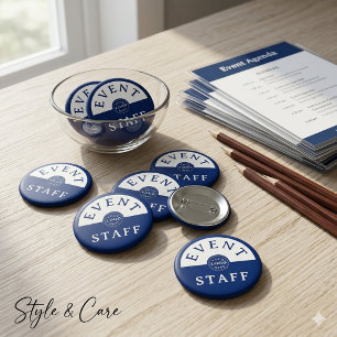 Macaron Rond 5 Cm Personnel d'événement personnalisé Navy Unique Sty