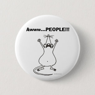 Macaron Rond 5 Cm PERSONNES d'Awww… ! ! ! Bouton de rat