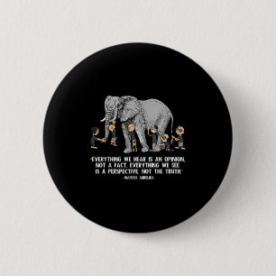 Macaron Rond 5 Cm Perspective Citation Marcus Aurelius Elephant Illu