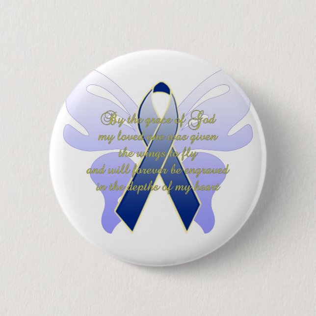 MACARON ROND 5 CM PERTE DE CANCER DU COLON (Devant)