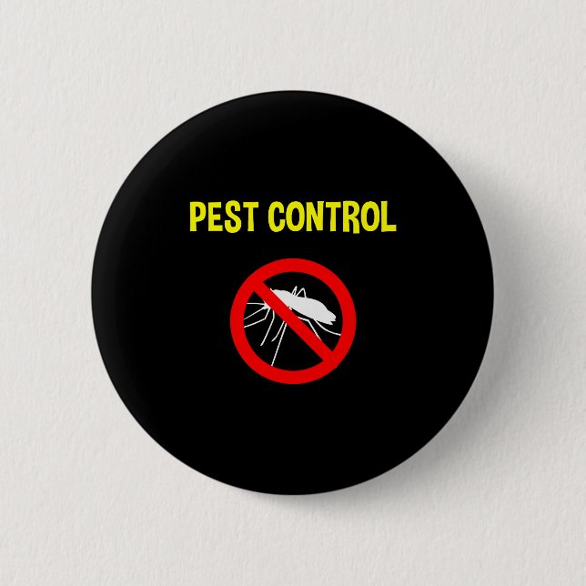 Macaron Rond 5 Cm Pest Control Funny Halloween Costume Exterminator  (Devant)