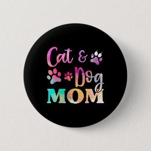 Macaron Rond 5 Cm Pet Chat Chien Maman Chemise Pour Femmes