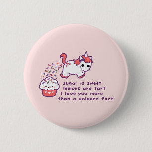 Macaron Rond 5 Cm Pet mignon de licorne
