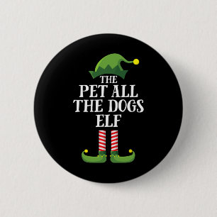 Macaron Rond 5 Cm Pet Tous Les Chiens Elf Matching Family Group Chri