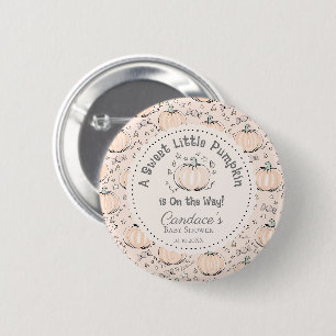 Macaron Rond 5 Cm Petit Baby shower Citrouille neutre pour le genre