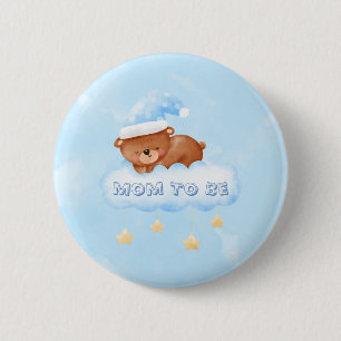 Macaron Rond 5 Cm Petit Baby shower de garçon en peluche doux