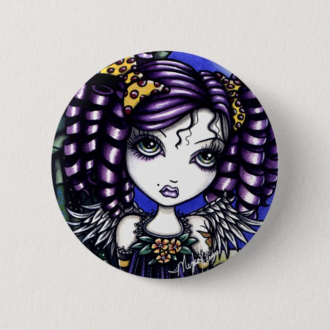 Macaron Rond 5 Cm Petit bouton angélique mignon de Jenny (Devant)