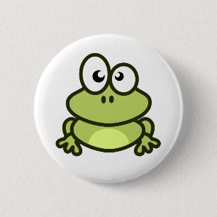 Macaron Rond 5 Cm petit bouton de grenouille verte pour le sac à do