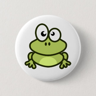 Macaron Rond 5 Cm petit bouton de grenouille verte pour le sac à dos