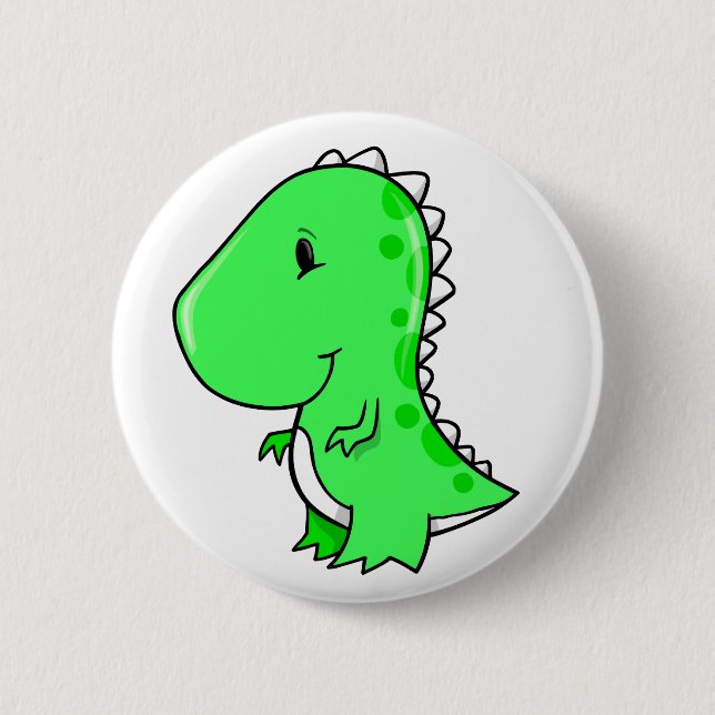 Macaron Rond 5 Cm Petit bouton mignon superbe de dinosaure (Devant)