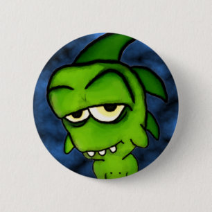 Macaron Rond 5 Cm Petit bouton vert de monstre