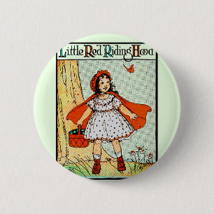 Macaron Rond 5 Cm Petit Chaperon Rouge Vintage Mignon