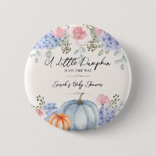 Macaron Rond 5 Cm Petit Citrouille floral Halloween Baby shower d'au