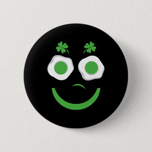 Macaron Rond 5 Cm Petit déjeuner Patricks Day Œufs Drôles Sourire Ve