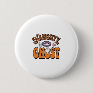 Macaron Rond 5 Cm Petit Fantôme Vilain Design de Chemise Halloween V