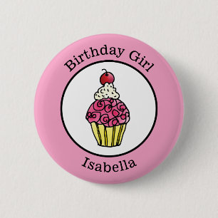 Macaron Rond 5 Cm Petit gâteau de fille d'anniversaire personnalisé